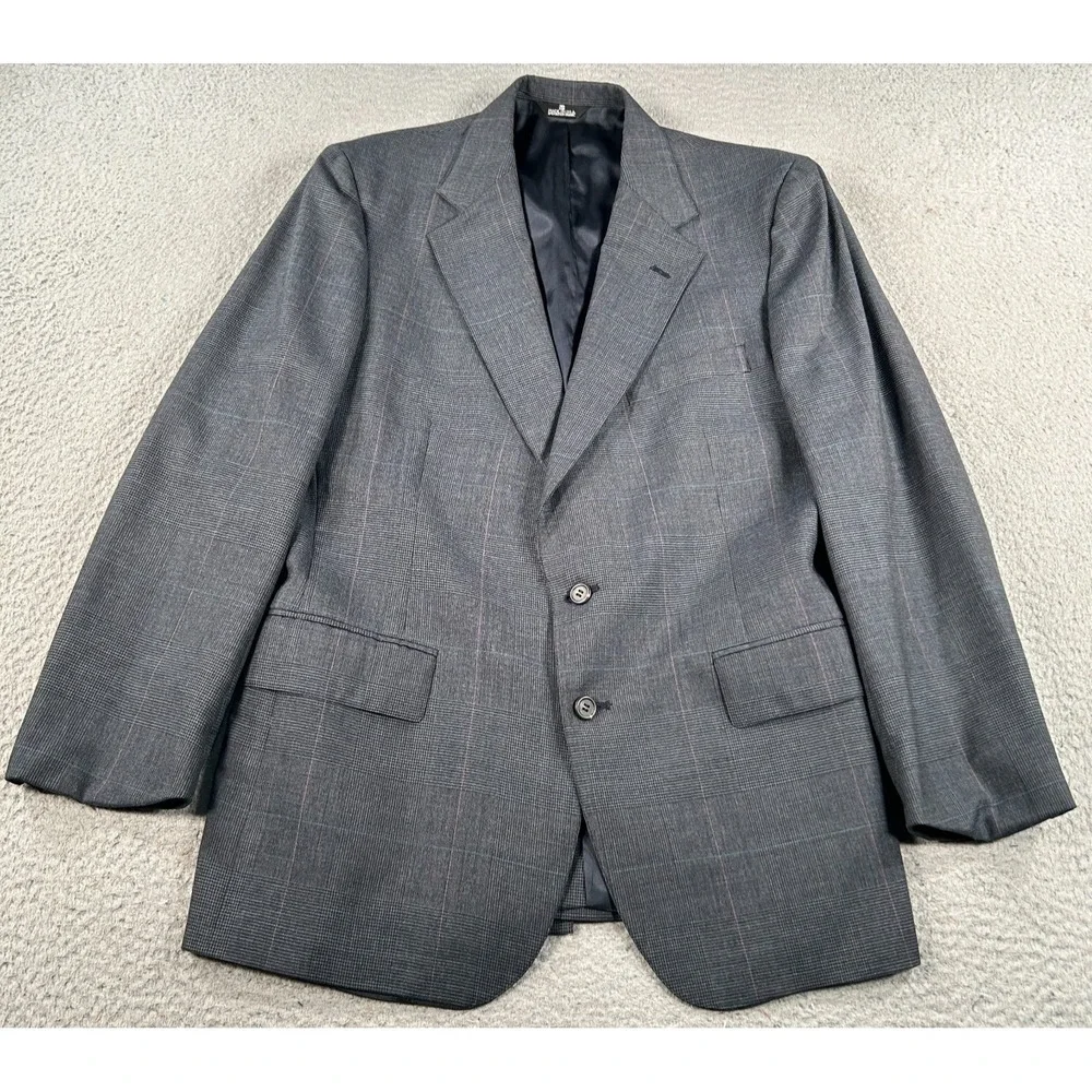 Vintage Polo Ralph Lauren Blazer Coat Mens 40 Gray Wool Polo University Club USA